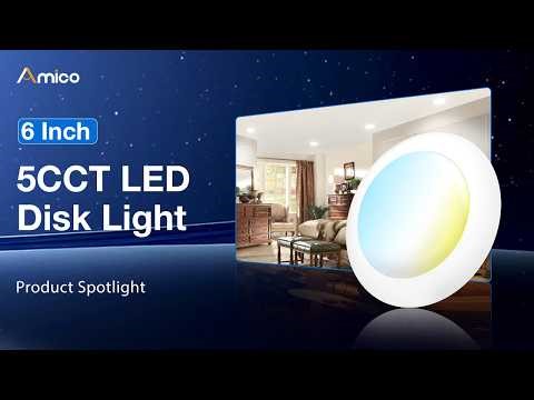 Product Spotlight - 6 Inch 5CCT LED Disk Light l 1050 Lumens of Smooth Dimming Power