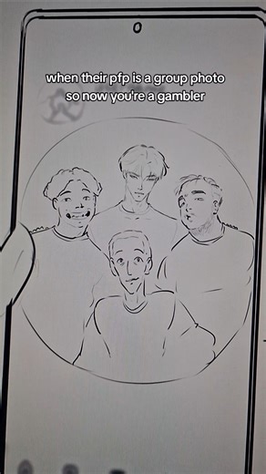 never use a group photo as your pfp