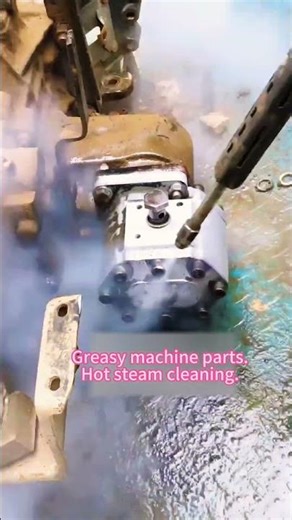 Steam Cleaning Greasy Machine Parts | Satisfying Restoration