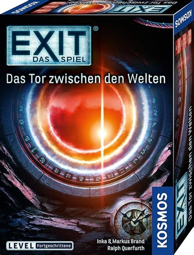 Kosmos 695231 EXIT® - Das Spiel - Das Tor zwischen den Welten, Level: Fortgeschrittene, Escape Room Spiel, EXIT Game für 1-4 Spieler ab 12 Jahre, einmaliges Gesellschaftsspiel