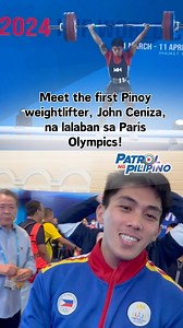 1.2K views · 27 reactions | Meet John Ceniza!  磊 Nakipagkuwentuhan si Dyan Castillejo sa first male weightlifter na bubuhatin ang pangarap na medalya ng bansa sa Paris Olympics. #PatrolNgPilipino | Patrol ng Pilipino | Facebook