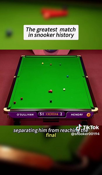 Greatest Snooker Match Ever Played