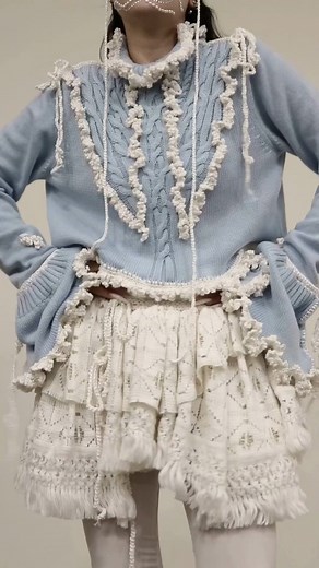 Upcycled vintage knit sweater 💧💧 by @____t_a_t_a___ . What do you think of this rework??? . Let us know! . . . . . #upcycledfashion #upcycling #upcycledclothing #upcyclersofinstagram #upcycleart #reworked #reworkedvintage #reworkedclothing #fashiontrends #sweater | Custom WearHouse