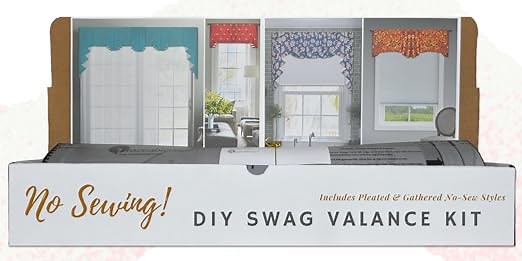 Traceable Designer DIY No-Sew Pleated & Gathered Swag Kit