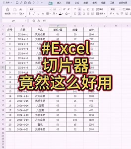 Excel切片器竟然這么好用，快去試試吧。 #excel100個常用技巧 #實用小技巧 #會計必備 #excel實用技巧 #干貨分享 | 辦公技巧線上課程