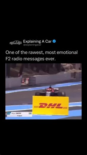 Explaining a car on Instagram: "During the 2018 FIA Formula 2 Championship at Circuit Paul Ricard, Indian driver Arjun Maini unleashed one of the most emotional radio messages in recent racing memory. 🎙️😢 Mid-race, he shouted: “You don’t support me at all! … I have no f*cking power out of the corner! Why doesn’t anybody believe me?” His voice cracked, frustration pouring through, exposing the raw pressure behind every lap. 💔 What made it unforgettable wasn’t just the word