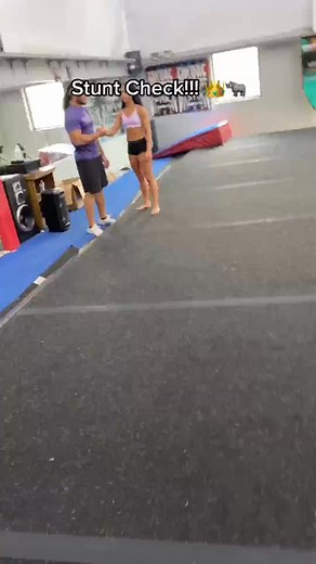 Stunt Check Okay! 👌🏼👑🦏 @gabi_butler1617 #Gibs #TheRhino #StuntCheck #Cheer #2021 | Coach Jame