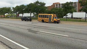 Crash involving school bus, SUV closes lanes on I-290; at least 1 injured