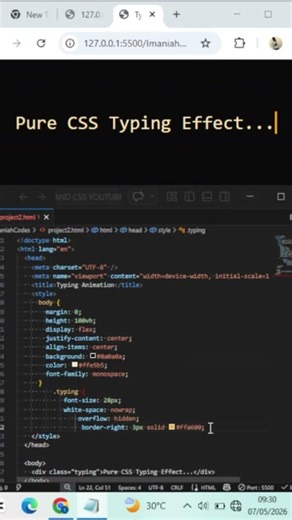 This Text Types Itself 😱 | Typing Text Animation Using Only CSS (No JavaScript)