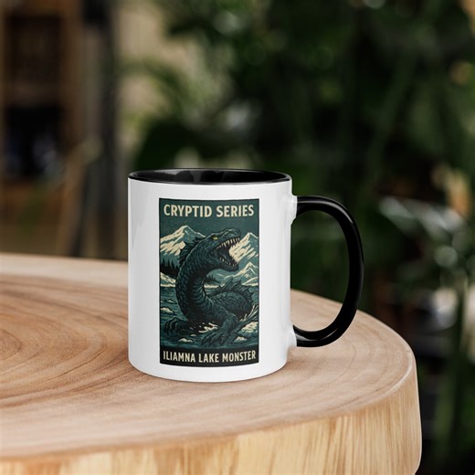 New Cryptid Series Mugs from Collection. New Cryptid Series Mug #cryptids #coffeemugsforsale #Cryptozoology #monster #coffeemugdesign #coffeemugcollector #coffeemug | YodelingDesign