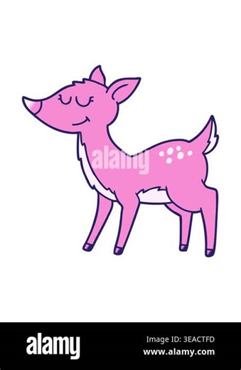 bobbing motion animation of drawing of a deer Stock Video Footage - Alamy
