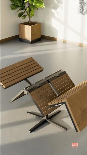 Folding Bar table into Picnic table #furniture #home #furnituredesign