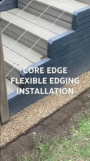 DIY install CORE EDGE flexible metal edging correct way around gravel edge