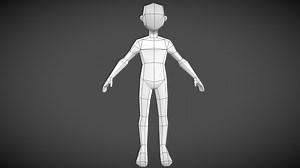Low Poly Male Character Base - 3D model by vukhiemton