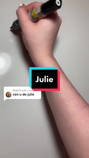 How to Write Julie in Cursive | ASMR Whiteboard Calligraphy