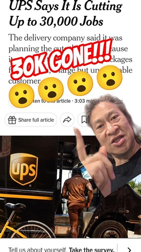 UPS laying off 30k workers!!!! Last year it was 62k #ups #layoffs #unions #jobs #breakingnews #wow