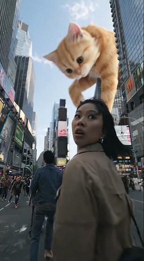 Cat aliens invade Earth! #aivideo #animals #adoptstrays #petshub