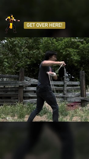 1.3M views · 20K reactions | Get over here!廬/ feat. Todd Robins /  Kuma / #kuma #kumafilms #ropedart #trickshot #scorpion #mortalkombat #martialarts #kungfu #shaolin #martialartstraining #ninjas | Kuma | Facebook