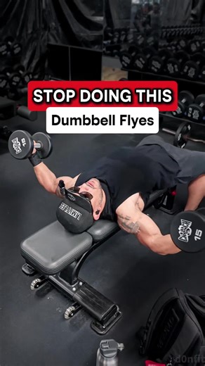 🔥 If your chest flyes aren't hitting your chest… this is probably why 🔥 STOP starting with your arms straight out to the sides. Most people begin dumbbell flyes with arms fully extended straight out. That puts all the stress on your joints and zero tension on your chest. 👉 Here's the fix Start with your arms at 60 degrees Not straight out Not straight up Right in that strong middle lane Now your chest is already loaded before you even begin the movement 👉 Proper setup Flat on the bench Feet 