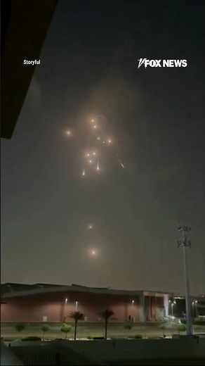 SEE IT: UAE air defenses intercept missiles over Dubai #foxnews #news #shorts #middleeast #dubai