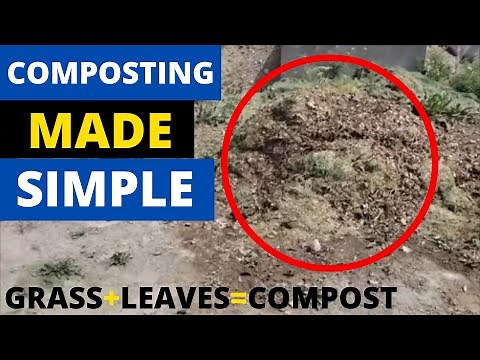How to compost with grass and leaves ( EASY )