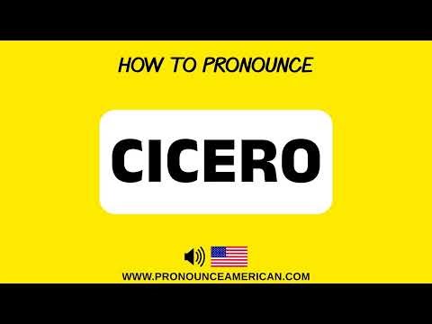 How to Pronounce Cicero (Correctly) | How to Say Cicero
