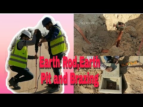 #Earthing /Copper rod fixing for earth|Earth pit installing and brazing