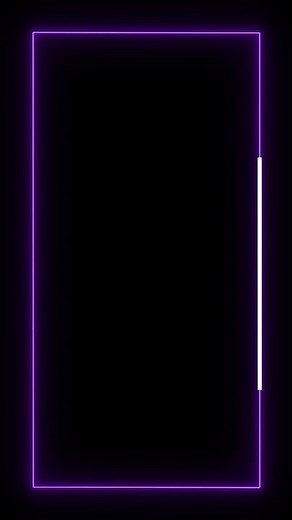 Glowing frame black screen | Neon light border | Frame template video background