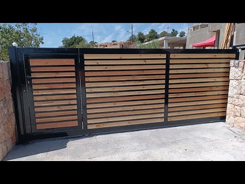 How to make a sliding gate, very easy metal working ideas. ‪@charlesforge‬