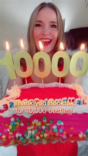I can’t believe I have ten thousand Booktok Besties! I love being here. Thank you for the insane amount of recs, thank you loving me, thank you for letting me love you, and thank you for listening to me talk about my own novels I’m trying to publish. This is my family, my world. I love reading with you all. 🫶 Also, my husband put my username backwards on the cake and that’s really adorable. 😆 #booktok #tenk #thankyou #romancereaders #bookbesties
