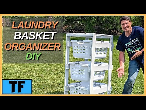 How To Build A Laundry Basket Holder Sorter Organizer (DIY) From Pallets!