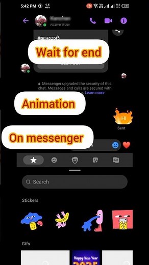 How to Add Cool Animation Effects on Messenger! 🌟💬 #Shorts #facebook #messenger #ytshorts