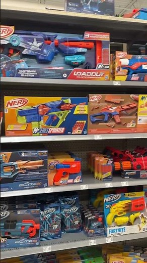 Checking out Nerf Toy Gun at Walmart Charlotte NC USA