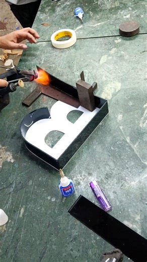 B letter bending ideas 💡#shorts #3d #diy #signs #decor