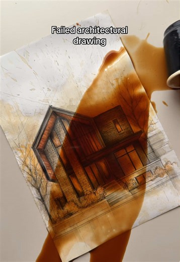 Failed architectural drawing #architecture #architectureschool #architecturetiktok #architecturestudent #on