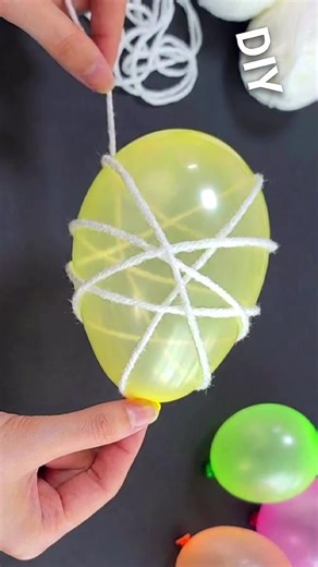 Elegant Balloon and Thread Easter Decoration