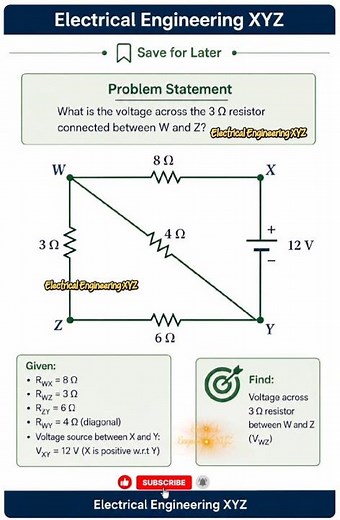 Electrical Circuit Trick! Find Voltage Across 3Ω Resistor ⚡ | KCL Solved Fast