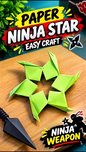 DIY Paper Ninja Star 🥷⭐ | Easy Origami Ninja Weapon | Paper Craft