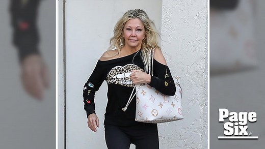 Heather Locklear pairs all-black outfit with $2.5K white tote on afternoon outing in LA