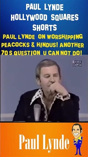 Paul Lynde on Hindus Peacocks and another zinger*answer you can't do today! hilarious!