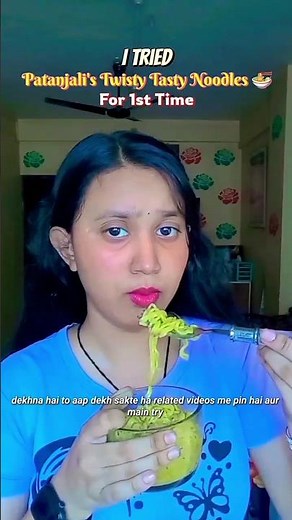 I Tried Patanjali Twisty Tasty Noodles 🍜 1st Time 🤯 #shorts #noodles #review #foodie