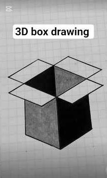 how to draw 3D box simple. #drawing #everyone