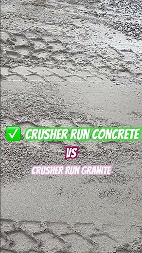 How to make crusher run lasts longer - concrete vs granite