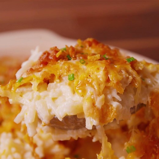 One bite of these Ultimate Cheesy Potatoes, and you'll realize why you'll be making them again and again—and again. Full recipe: http://dlsh.it/ydlHS0q | Delish
