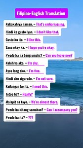These may be simple, but they make everyday communication easier. Keep learning—every small phrase makes you better! #learfilipinoenglishtranslation #filipinoEnglish #learnsomethingnew | Janes Lessons