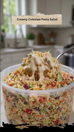 Creamy Coleslaw Pasta Salad