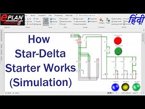 Star-Delta Starter Simulation | Motor Control Circuit Explained (Easy Tutorial)