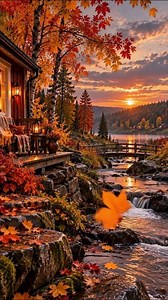 Escape Into Autumn 🍂 | Relax to the Peaceful Sound of the Lake