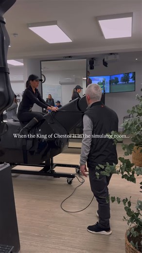…we can’t not get him on the racehorse simulator to show us how it’s done 🏆 @frannynortonn on the ultimate jockey coaching tool | Racewood Limited