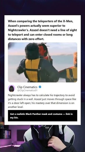 When comparing the teleporters of the X-Men Azazels powers actually seem superior to Nightcrawlers A